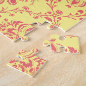 Butter und Cranberry Damask Puzzle (Seite)