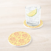 Butter und Cranberry Damask Sandstein Untersetzer (Seite)