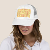 Butter und Cranberry Damask Truckerkappe (Beispiel)