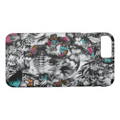 Butter und Knochen, Blumenschädelmuster Case-Mate iPhone Hülle (Rückseite (Horizontal))