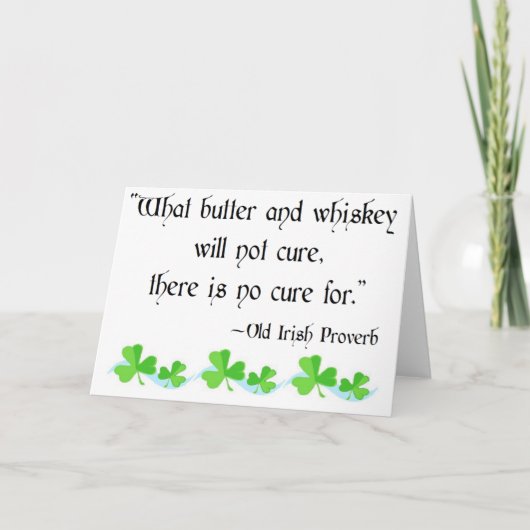 Butter und Whiskey Karte (Vorderseite)