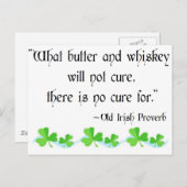 Butter und Whiskey Postkarte (Vorne/Hinten)