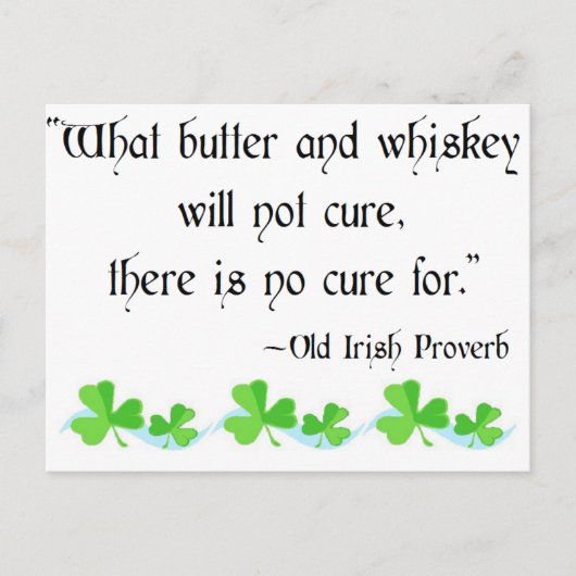 Butter und Whiskey Postkarte (Vorderseite)