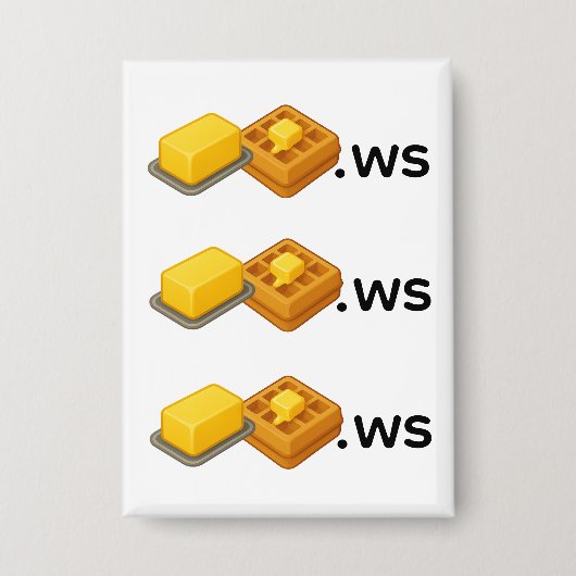 Butter-Waffel-Abzeichen Button (Vorderseite)