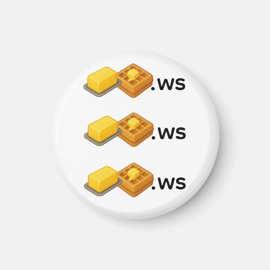 Butter-Waffel-Abzeichen Magnet (Vorne)