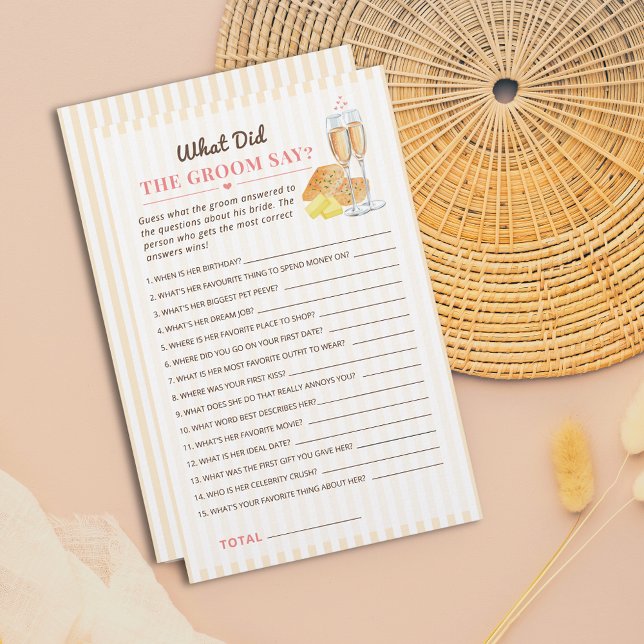 Butter -What Did The Groom Say? Bridal Shower Game (Von Creator hochgeladen)