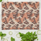 "Butter & Whimsy: Die Croissant Chronicles" Geschirrtuch (Gefaltet)