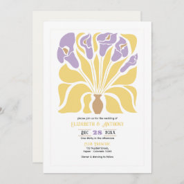 Butter & Wisteria Abstract Floral Boho Wedding Einladung