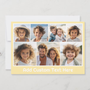 Butter Yellow - 7 Foto-Collage Chunky Text Feiertagskarte