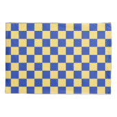 Butter yellow and blue checkered board pattern kissenbezug (Rückseite-Links)