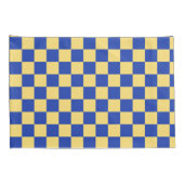 Butter yellow and blue checkered board pattern kissenbezug (Rückseite-Rechts)