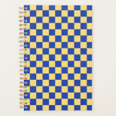 Butter yellow and blue checkered board pattern planer (Vorderseite)