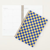Butter yellow and blue checkered board pattern planer (Anzeige)