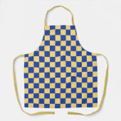 Butter yellow and blue checkered board pattern schürze (Vorderseite)
