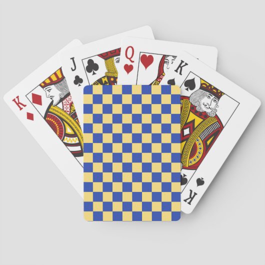 Butter yellow and blue checkered board pattern spielkarten (Rückseite)