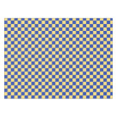 Butter yellow and blue checkered board pattern tischdecke (Vorderseite (Horizontal))