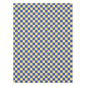 Butter yellow and blue checkered board pattern tischdecke (Vorderseite)