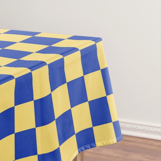 Butter yellow and blue checkered board pattern tischdecke (Beispiel)