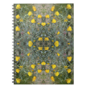 Butter Yellow California Poppy Muster Notebook Notizblock