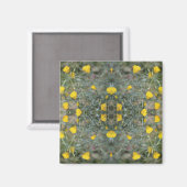 Butter Yellow California Poppy Pattern Magnet (Vorderseite/Rückseite)