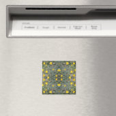 Butter Yellow California Poppy Pattern Magnet (In Situ (Geschirrspüler))