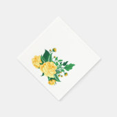 Butter Yellow Camellias Serviette (Ecke)