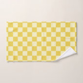 Butter Yellow Checkerboard Badhandtuch Set (Handtuch)