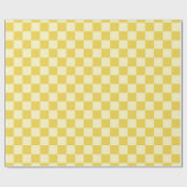 Butter Yellow Checkerboard Geschenkpapier (Flach)