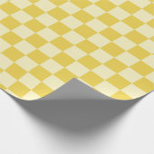Butter Yellow Checkerboard Geschenkpapier (Ecke)