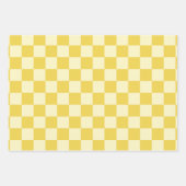 Butter Yellow Checkerboard Geschenkpapier Set (Vorderseite 3)