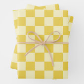 Butter Yellow Checkerboard Geschenkpapier Set (Beispiel)