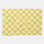 Butter Yellow Checkerboard Geschirrtuch (Horizontal)