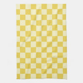 Butter Yellow Checkerboard Geschirrtuch (Vertikal)