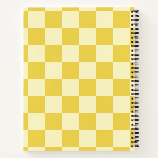 Butter Yellow Checkerboard Notizblock (Rückseite)