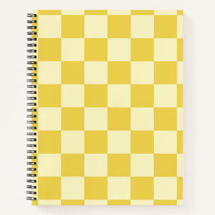 Butter Yellow Checkerboard Notizblock