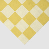 Butter Yellow Checkerboard Seidenpapier (Detail)