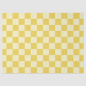 Butter Yellow Checkerboard Seidenpapier (Vorderseite)