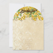 Butter Yellow Cherry Blossom Tea Stain Hochzeit Einladung (Rückseite)