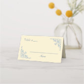 Butter Yellow Chic Blank Tischnummer Platzkarte (Vorderseite)