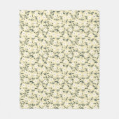 Butter Yellow Cream Modern Farmhouse Daisy Pattern Fleecedecke (Vorderseite)