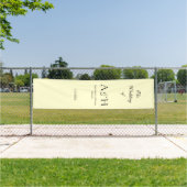 Butter Yellow Fabric Wedding Welcome Banner (InSitu)