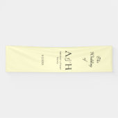 Butter Yellow Fabric Wedding Welcome Banner (Horizontal)