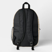 Butter Yellow Gingham Kariert Bedruckter Rucksack (Rückseite)