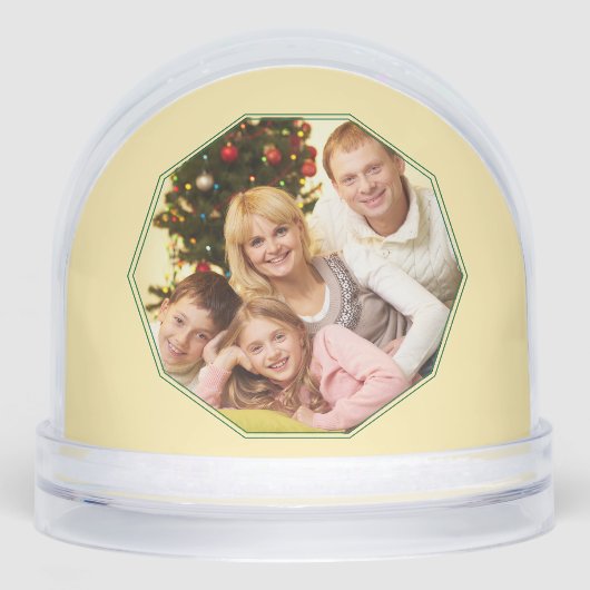 Butter Yellow & Graphic Green Christmas Trees  Schneekugeln (Vorderseite)