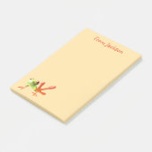 Butter Yellow Green & Orange Frog Post-it Klebezettel (angewinkelt)