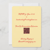 Butter Yellow & Honeysuckle Photo Wedding Einladung (Rückseite)