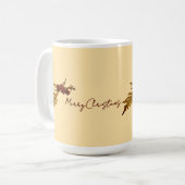 Butter Yellow Message Fern & Tiny Pine Cone Kaffeetasse (Vorderseite Links)