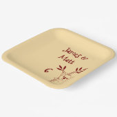 Butter Yellow & Red Australian Animals Birthday Pappteller (Gewinkelt)