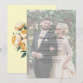 Butter-Yellow Rose Bouquet Polterabend Einladung (Vorne/Hinten)