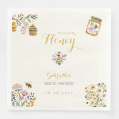 Butter Yellow She Found Her Honey Bee Bridal Party Serviette (Vorderseite)